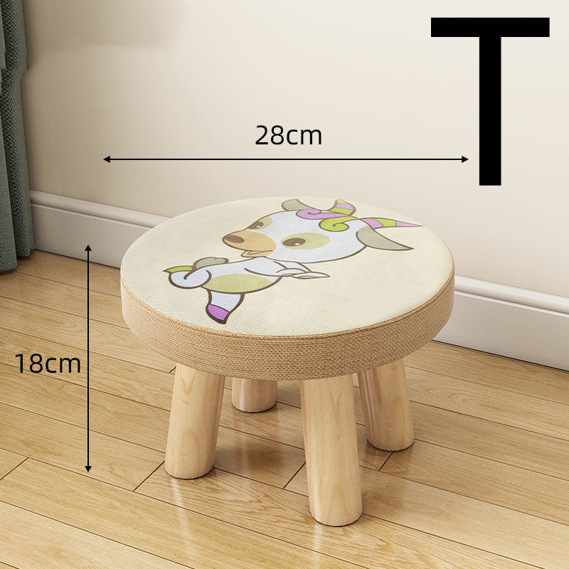 Multifunctional Fabric Coffee Table Stool
