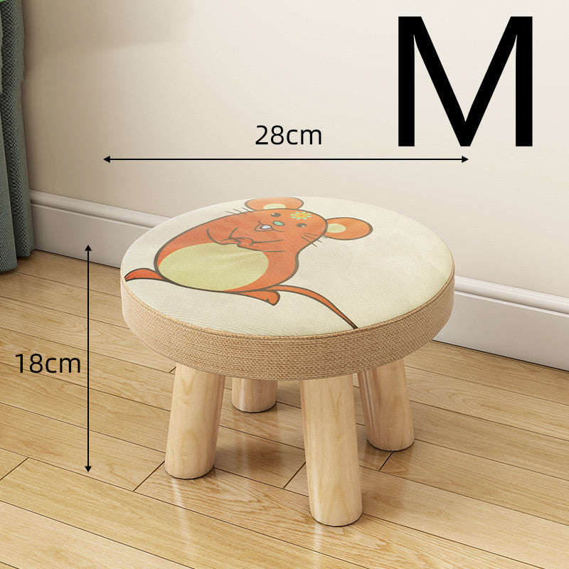 Multifunctional Fabric Coffee Table Stool