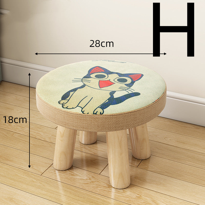 Multifunctional Fabric Coffee Table Stool